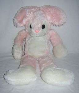 Vintage KAMAR Plush Pink and White 21” RABBIT / Bunny  