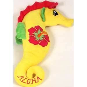    Hawaiian Aloha Plush   12 Yellow Seahorse Lilikoi Toys & Games