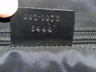 100% AUTHENTIC Gucci JACKIE O Black Canvas Leather Handbag Purse 