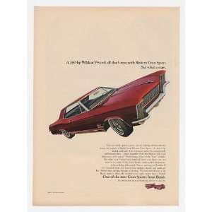  1965 Red Buick Riviera Gran Sport Wildcat V 8 Print Ad 