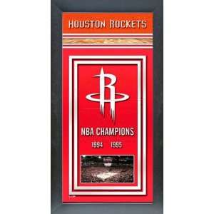  Houston Rockets Framed Team Championship Banner Series 