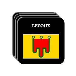  Auvergne   LEZOUX Set of 4 Mini Mousepad Coasters 