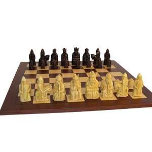  Worldwise Resin Isle of Lewis Chessmen with Rosewood 