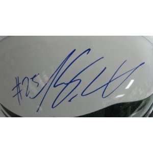 Autographed LeSean McCoy Helmet   Throwback White Full Size PSA DNA 
