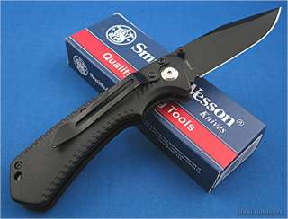 Smith & Wesson Black Composite Bullseye Linerlock Knife  
