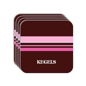 Personal Name Gift   KEGELS Set of 4 Mini Mousepad Coasters (pink 