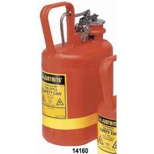 Justrite 1 Gallon Oval Polyethylene Type I Safety Can   Stainless 