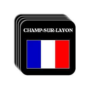  France   CHAMP SUR LAYON Set of 4 Mini Mousepad Coasters 