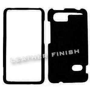  Black Leather Finish Hard Snap on Case Cell Phones & Accessories