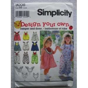  Simplicity 9008 Sewing Pattern Toddler Girls Dress Romper 