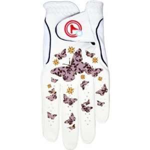  Qglove Purple Foliage Butterfly Ladies Golf Gloves For 