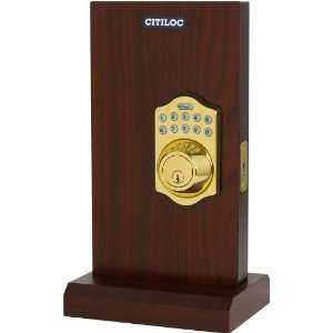  CitiLoc Electronic Keypad Deadbolt Lock, Bright Brass 