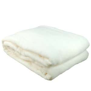 Asaley 60in x 80in Full Size Micro Plush Blanket Microfiber   Cream 