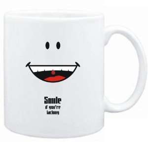    Mug White  Smile if youre lacking  Adjetives