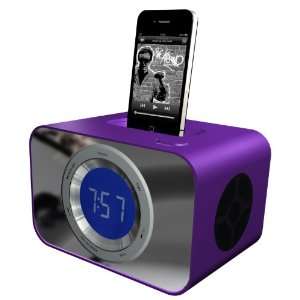  Kitsound Clock Radio Dock iPod/iPhone 3G 3GS 4 4S   Purple 
