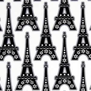 com Timeless Treasures LAmour de la Vie La Tour Eiffel White Fabric 