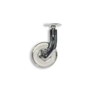 Cool Casters   #2000 Kurv Caster, Chrome with Clear, Swivel Plate, No 