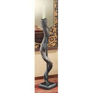 African Kudu Horn Sculptural Taper Candleholder   Set of Two  
