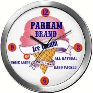  PARHAM 14 Inch Ice Cream Metal Clock Quartz Movement 