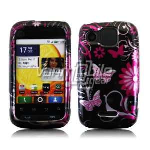   BLACK BUTTERFLY DESIGN CASE + LCD SCREEN PROTECTOR for MOTOROLA CITRUS