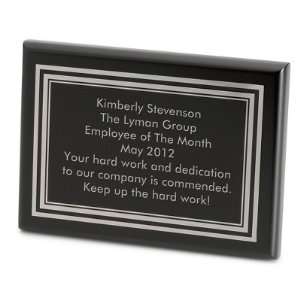  Personalized 5 X 7 Black Plaque Gift