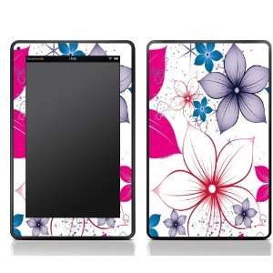  White Pink Flower Design Kindle Fire Skin Sticker Cover 