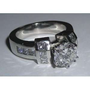  carats white gold diamond ring real genuine diamonds 