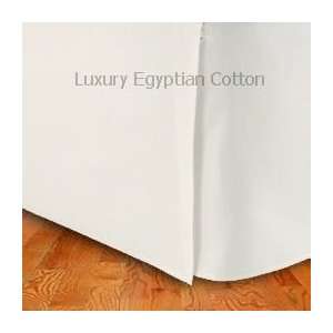   Egyptian Cotton KING Tailored Bed Skirt SOLID IVORY