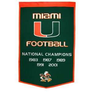  NCAA Miami Hurricanes Dynasty Banner