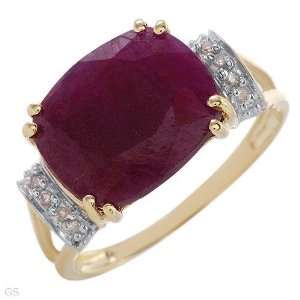   Precious Stones   Genuine Diamonds And Ruby Made In Two Tone Gold Size