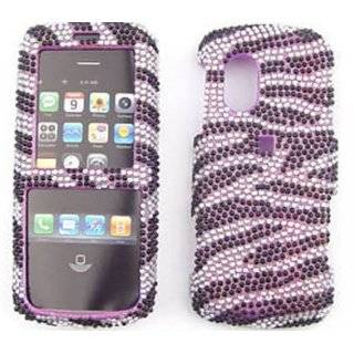  Samsung GRAVITY t459   Full Diamond Crystal,Purple Zebra 