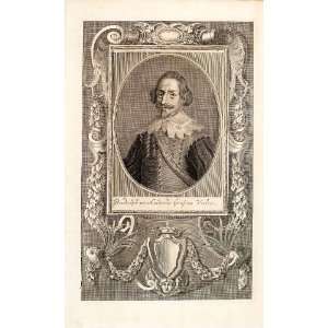 1722 Copper Engraving Portrait Rudolph Von Coloredo Graf Zu Valsa 