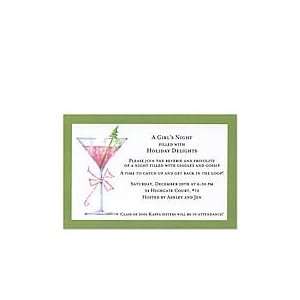   Cranberry Sip Invitation Holiday Invitations