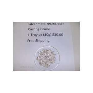  Silver Metal Ag 99.9% Pure Casting Grains 1 Troy Oz $45.00 