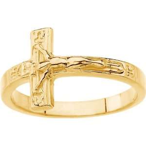   Yellow Gold Crucifix Chastity Gents Ring Diamond Designs Jewelry