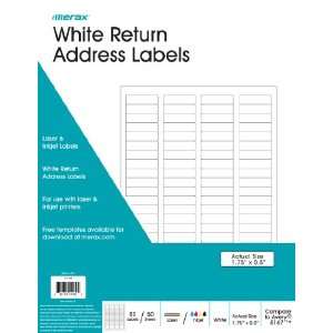   Labels, Comparable to Avery 5167, 5267, 5667, 8167 (50 Sheets 4000