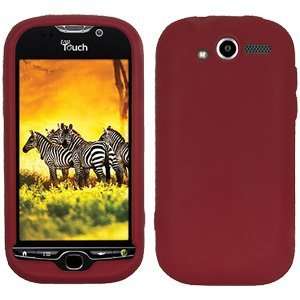  New Amzer Silicone Skin Jelly Case   Maroon Red For HTC 