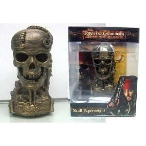    Disney Cc Potc Skull Paperweight   Bronze Color Toys & Games