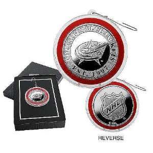 Columbus Blue Jackets Silver Coin Ornament  Sports 