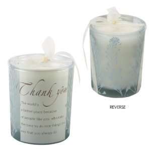 com Thank You Scented Sentiment Candle In Glass Votive   8oz   French 