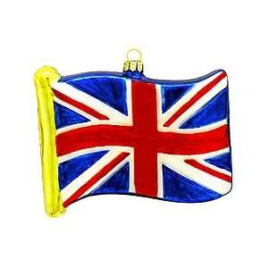  Great Britain Flag Glass Ornament