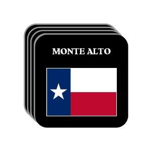 US State Flag   MONTE ALTO, Texas (TX) Set of 4 Mini Mousepad Coasters