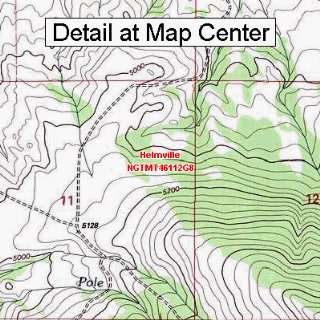   Topographic Quadrangle Map   Helmville, Montana (Folded/Waterproof