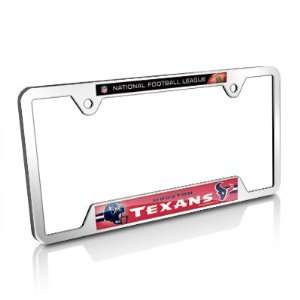  NFL Houston Texans Chrome Metal License Frame Automotive