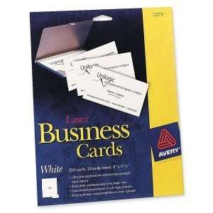  Avery Business Card. 250 CARDS LASER WHITE BUSINESS CARDS 