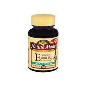  Nature Made Vitamin E 800 I.U. Supplement  60 Tablets 