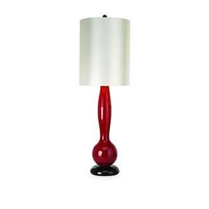  Trend Lighting Hand Blown Crimson Glass Table Lamp