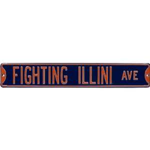  Illinois Fighting Illini Authentic Street Sign Sports 