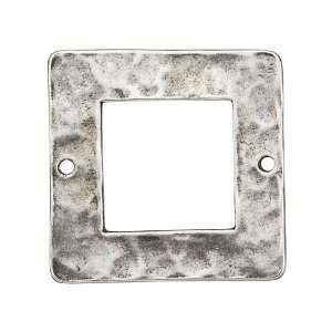   Pewter Hammered Square Link with Center Cut Out Arts, Crafts & Sewing