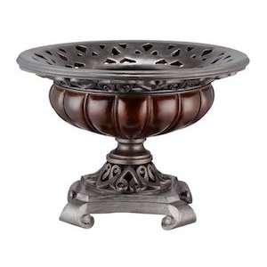  Vintage Bronze Roman Décor Fruit Bowl 